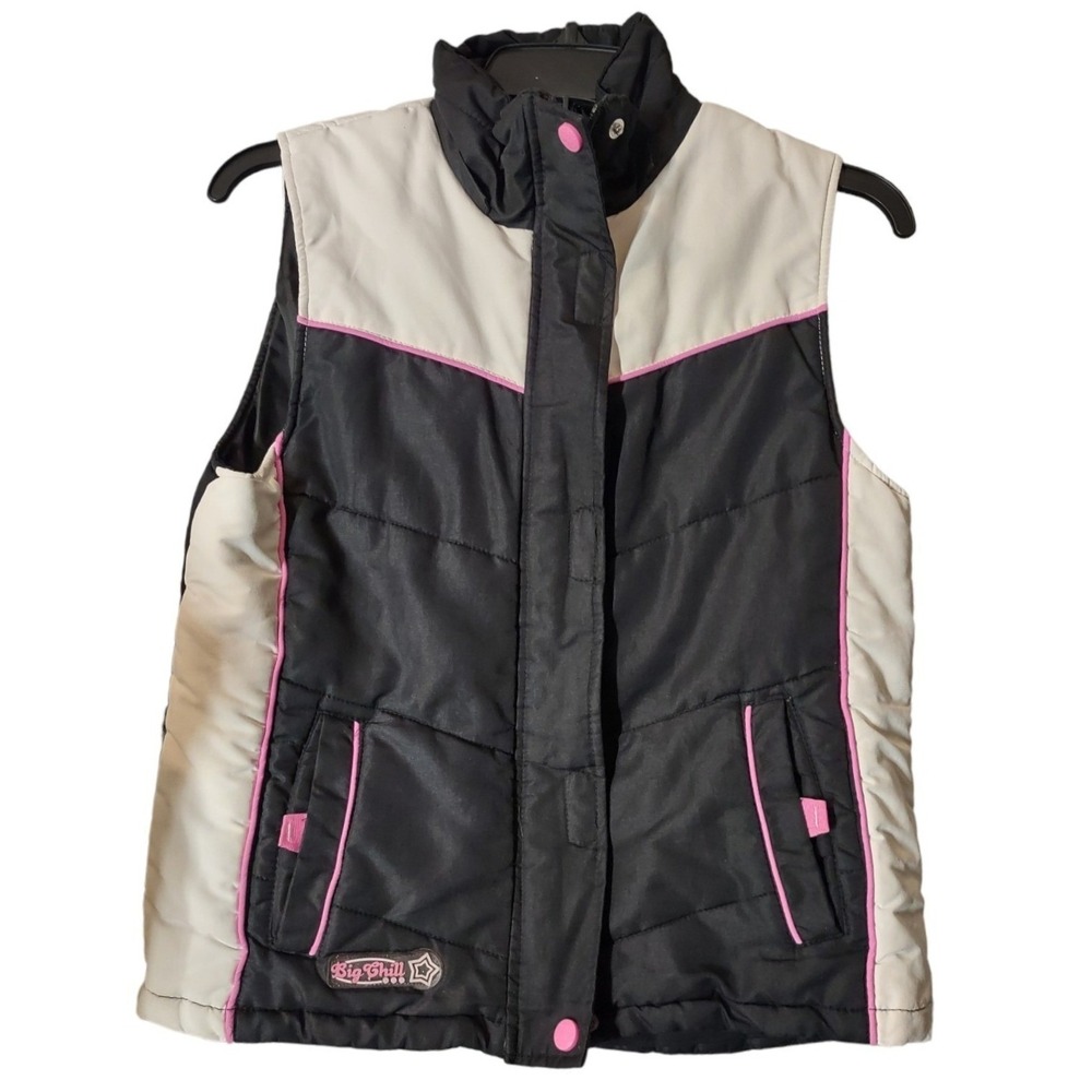 Big Chill Puffer Vest M 10/12 Kids Outdoor Gear Black White Pink Technical Gear